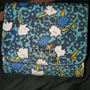 COACH FLORAL YANKEE WALLET S